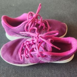 Purple and pink Nike girls shoes size 10.5 c